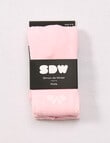 Simon De Winter Bow Jacquard Tights, Pink product photo View 02 S