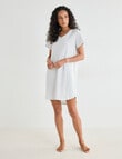 Zest Sleep T-Shirt Nightie, Silver Marle Heart, 8-22 product photo View 03 S