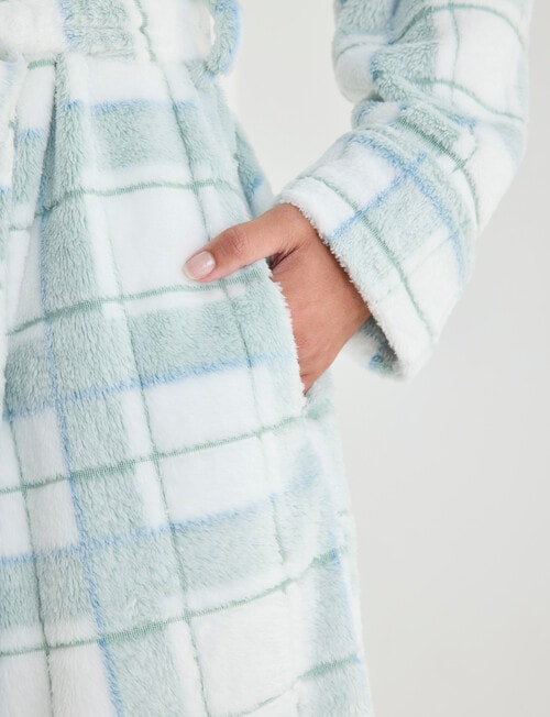 Zest Sleep Check Robe, Soft Pistachio product photo View 05 L