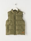 Mac & Ellie Puffer Vest, Khaki product photo