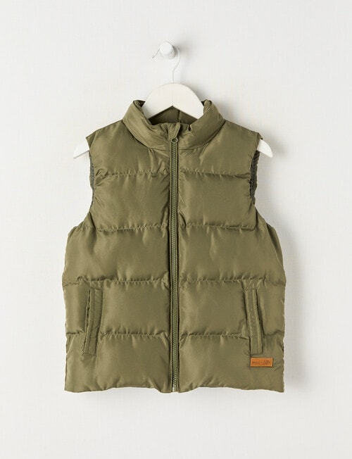 Mac & Ellie Puffer Vest, Khaki product photo