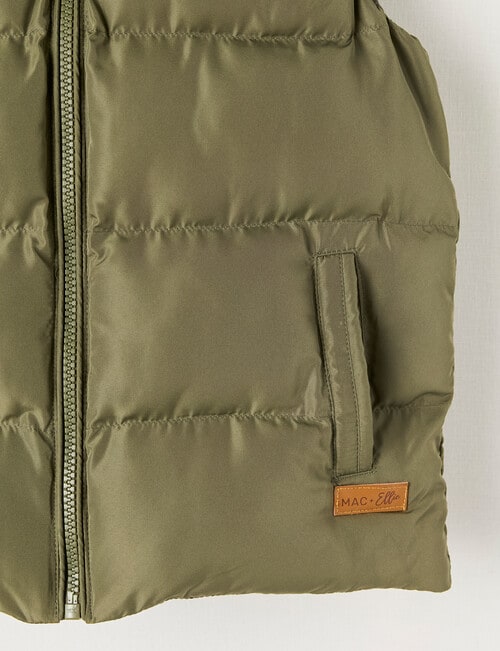 Mac & Ellie Puffer Vest, Khaki product photo View 02 L