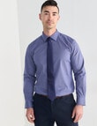 Laidlaw + Leeds Indo Geo Print Long Sleeve Shirt, Navy product photo View 05 S