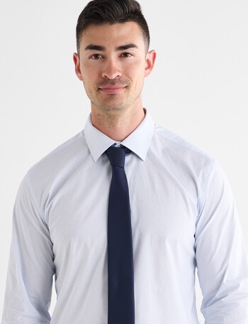 Laidlaw + Leeds Geo Grid Print Long Sleeve Shirt, Light Blue product photo