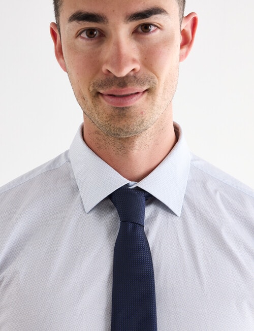 Laidlaw + Leeds Geo Grid Print Long Sleeve Shirt, Light Blue product photo View 04 L