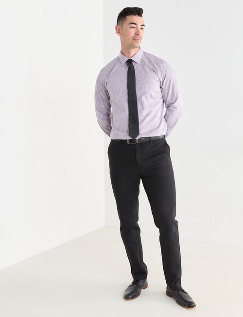 Laidlaw + Leeds Gingham Check Long Sleeve Shirt, Purple product photo View 03 L