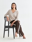 Whistle Lightweight V-Neck Jumper, Oat product photo View 03 S