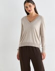 Whistle Lightweight V-Neck Jumper, Oat product photo View 05 S