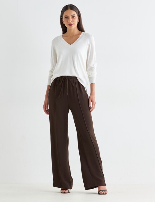 Whistle Lightweight V-Neck Jumper, Winter White product photo View 03 L