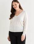 Whistle Lightweight V-Neck Jumper, Winter White product photo View 12 S