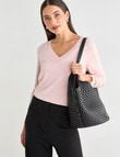Whistle Lightweight V-Neck Jumper, Blush product photo View 06 S