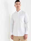 Laidlaw + Leeds Oxford Long Sleeve Shirt, White product photo View 05 S