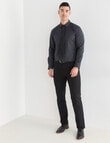 Laidlaw + Leeds Geo Print Long Sleeve Shirt, Black product photo View 03 S
