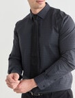 Laidlaw + Leeds Geo Print Long Sleeve Shirt, Black product photo View 04 S