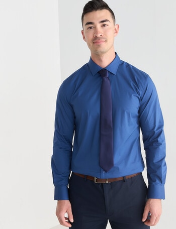 Laidlaw + Leeds Geo Print Long Sleeve Shirt, Slate Blue product photo