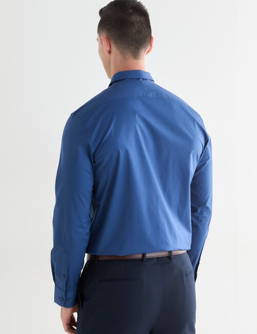 Laidlaw + Leeds Geo Print Long Sleeve Shirt, Slate Blue product photo View 02 L
