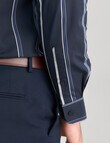 Laidlaw + Leeds Stripe Long Sleeve Shirt, Navy product photo View 04 S
