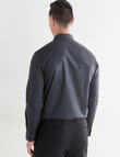 Laidlaw + Leeds Geo Print Long Sleeve Shirt, Black product photo View 02 S