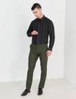 Laidlaw + Leeds Stripe Long Sleeve Shirt, Black product photo View 03 S