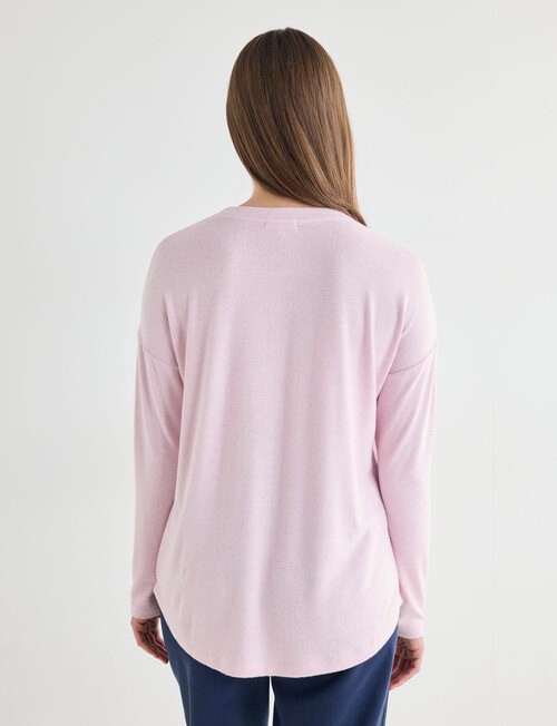 Zest Supersoft Brushed Crew Tee, Pink product photo View 02 L