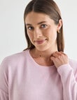 Zest Supersoft Brushed Crew Tee, Pink product photo View 04 S