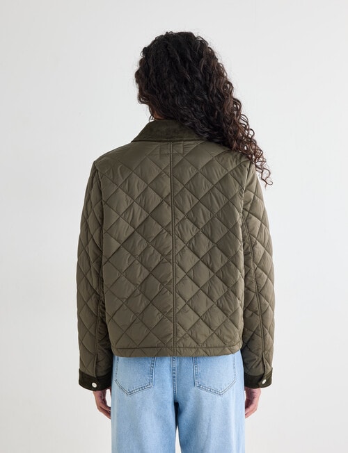 Zest ZT Quilted Barn Bomber Jacket, Khaki product photo View 02 L
