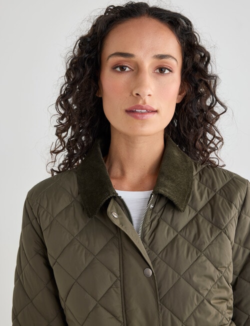 Zest ZT Quilted Barn Bomber Jacket, Khaki product photo View 04 L