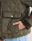 Zest ZT Quilted Barn Bomber Jacket, Khaki product photo View 05 S