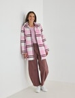 Zest Detachable Hood Coat, Pink Check product photo View 03 S
