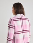 Zest Detachable Hood Coat, Pink Check product photo View 07 S