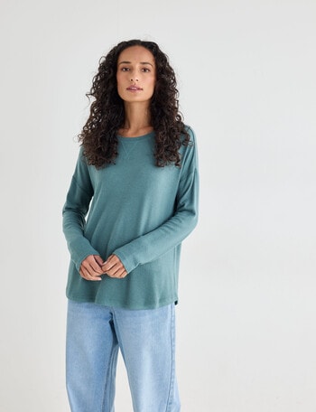Zest Supersoft Brushed Crew Tee, Sea Pine product photo