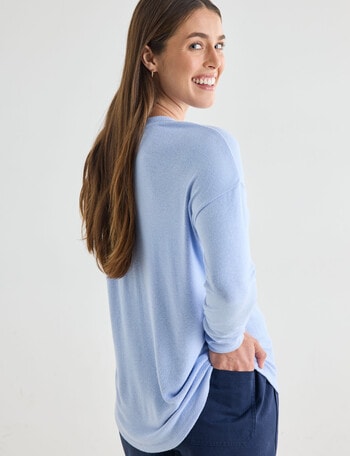 Zest Supersoft Brushed Crew Tee, Hydrangea product photo