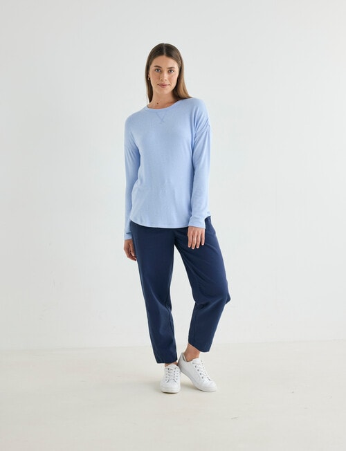 Zest Supersoft Brushed Crew Tee, Hydrangea product photo View 03 L