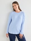 Zest Supersoft Brushed Crew Tee, Hydrangea product photo View 04 S