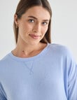 Zest Supersoft Brushed Crew Tee, Hydrangea product photo View 05 S