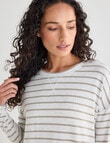Zest Supersoft Brushed Stripe Crew Tee, Oat product photo View 04 S
