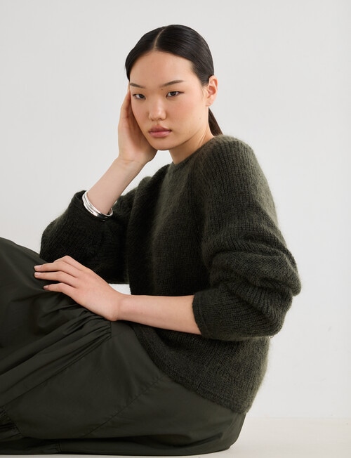 State of play Robin Sweater, Pine Green product photo View 05 L