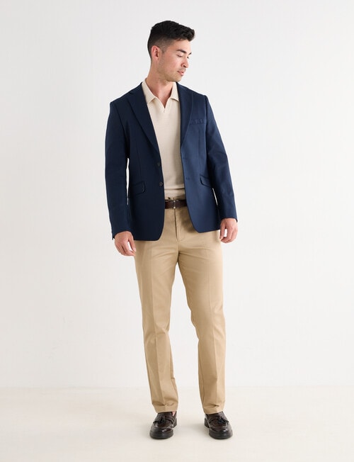 Laidlaw + Leeds Cotton Stretch Blazer, Navy product photo View 03 L