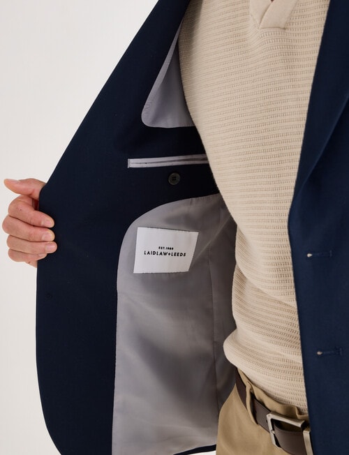 Laidlaw + Leeds Cotton Stretch Blazer, Navy product photo View 06 L