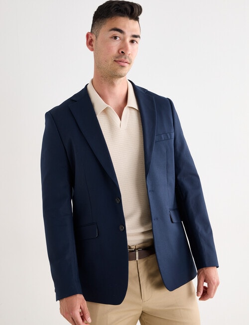 Laidlaw + Leeds Cotton Stretch Blazer, Navy product photo View 07 L