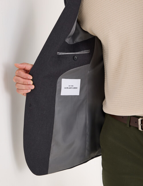 Laidlaw + Leeds Cotton Linen Blend Blazer, Black product photo View 06 L