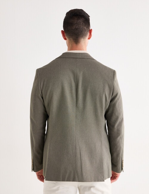 Laidlaw + Leeds Cotton Linen Blend Blazer, Khaki product photo View 02 L