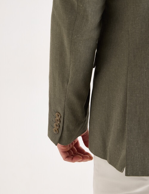 Laidlaw + Leeds Cotton Linen Blend Blazer, Khaki product photo View 06 L
