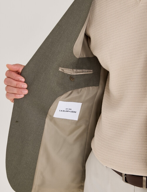 Laidlaw + Leeds Cotton Linen Blend Blazer, Khaki product photo View 05 L