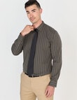 Laidlaw + Leeds Stripe Long Sleeve Shirt, Khaki product photo
