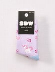 Simon De Winter Unicorn & Bows Crew Socks, 3-Pack, Multicoloured product photo View 02 S