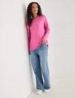 Zest Supersoft Brushed Crew Tee, Wild Orchid product photo View 03 S