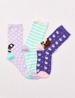 Simon De Winter Pups Crew Socks, 3-Pack, Multicoloured product photo