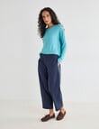 Zest Supersoft Brushed Crew Tee, Dusty Turquoise product photo View 03 S