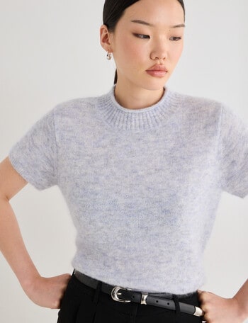 State of play Lucien Luxe Knitwear Tee, Grey product photo